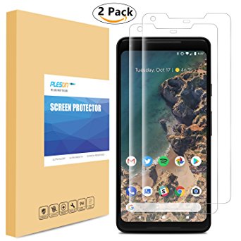 Google Pixel 2 XL Screen Protector, PLESON [2-Pack][Case Friendly] Easy Install Full Coverage Clear TPU Screen Protector for Google Pixel 2 XL 2017, Bubble Free Anti Scratch Touch Accurate Cover Film