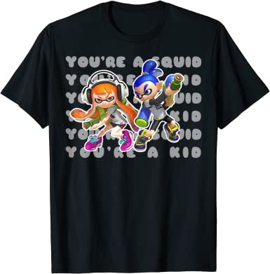 Nintendo Splatoon You're A Squid Or A Kid Graphic T-Shirt