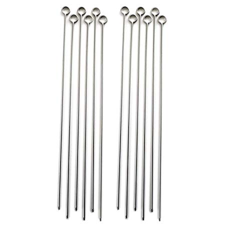 Norpro Stainless Steel 12-Inch Skewers, Set of 12