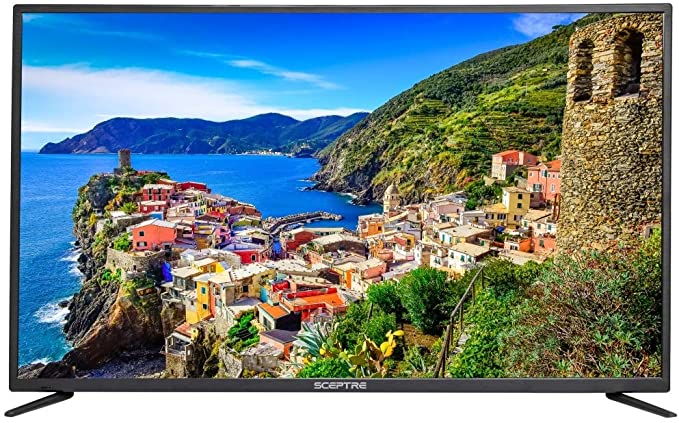 SCEPTRE 50" 4K UHD Ultra Slim LED TV 3840x2160 Memc 120, Metal Black 2019 (U518CV-UMS)