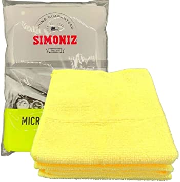 Simoniz Microfibre Cloth 3 Pack Car Cleaning Towels Dusters for Car Polish and Shine Guarantee (1)