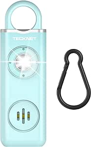 TECKNET Rechargeable Personal Safety Alarm for Women, 130dB Self Defense Security Alarm Keychain with SOS Strobe Light, Emergency Loud Siren Whistle Alert Device for Girls Children Elderly