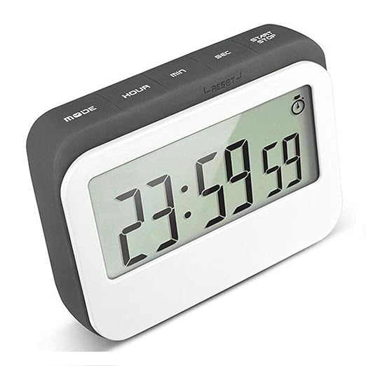 Vpal Digital Kitchen Timer 12 / 24 Hours Alarm Clock With Magnetic Back And Retractable Stand, Large Lcd Display