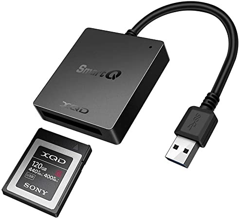 SmartQ C501A XQD Card Reader, Sony XQD Reader Compatible with Sony G/M Series USB Mark XQD Card, Lexar 2933x/1400x USB Mark XQD Card for Windows/Mac OS. USB 3.0 XQD Memory Card Reader (Type A)