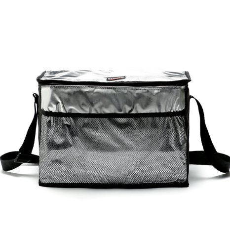 Hippih Waterproof Advanced Aluminum Insulated Lunch Cooler Bag(Black)