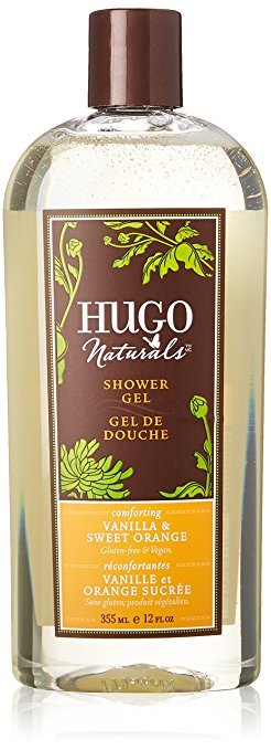 Hugo Naturals Shower Gel, Vanilla and Sweet Orange, 12 Ounce Bottle