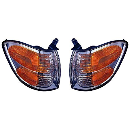 Fits Toyota Sequoia 2001-04/Tundra Double Cab 2000-2004 Signal Light Assembly Pair Driver and Passenger Side (DOT Certified) TO2530143, TO2531143