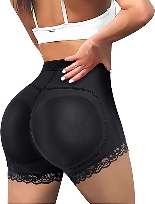 Bafully Women Butt Lifter Shapewear Padded Lace Panties Seamless Hip Enhancer Body Shaper Tummy Control Boyshort Underwear