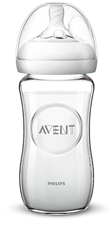 Philips Avent Natural Glass Baby Bottle, 8oz, 1pk, SCF703/17