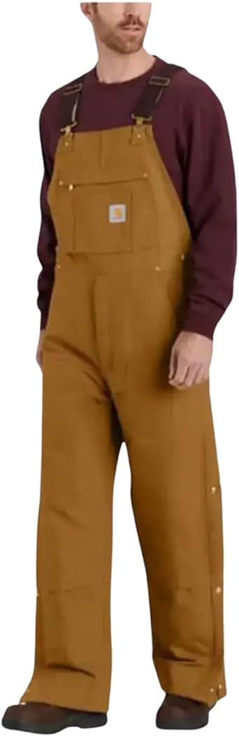 Carhartt mens Loose Fit Firm Duck Insulated Bib Overall