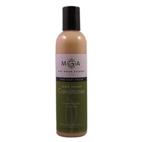 Max Green Alchemy Organic Formula Scalp Rescue Conditioner Regular Size Bottle (8.8 Fluid Ounces) - Strengthens And Nourishes Hair And Scalp, Sulfate And Paraben Free, Unisex, Washes Out No Buildup