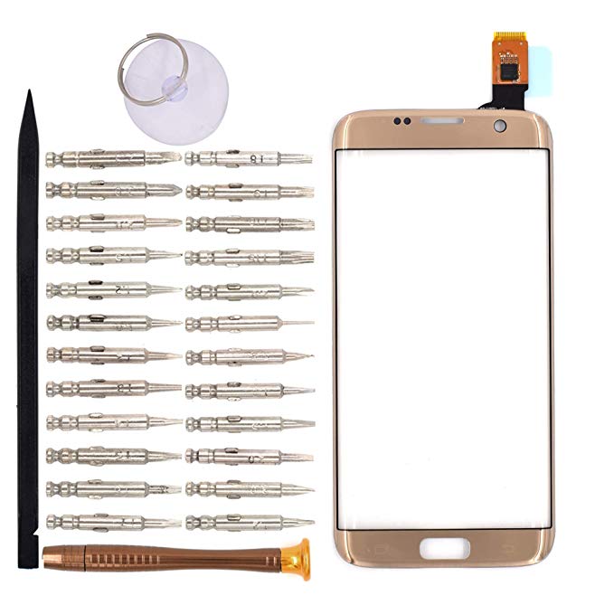 Goodyitou Touch Screen Glass Digitizer Replacement for Samsung Galaxy S7 edge/G935F/G935FD/G935W/G9350(Golden)