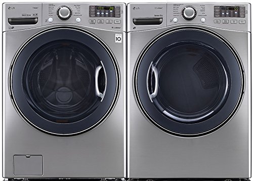 POWER PAIR SPECIAL-LG TURBO SERIES ULTRA CAPACITY LAUNDRY SYSTEM WITH STEAM TECHNOLOGY, AND STAINLESS DRUMS (WM3570HVA_DLEX3570V) *GRAPHITE STEEL COLOR*