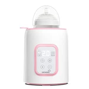 GROWNSY Bottle Warmer, Fast Baby Bottle Warmer for All Bottles, Milk Warmer for Breastmilk or Formula, Smart Temperature Control and Automatic Shut-Off- Pink…