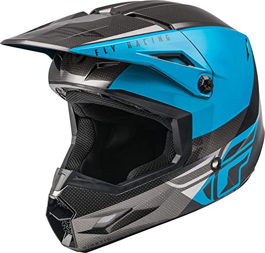 Fly Racing Kinetic Straight Edge Helmet (Blue/Grey/Black, 2X-Large)