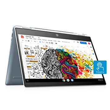 HP Chromebook x360 8th Gen Intel Core i3 Processor 14-Inch Thin and Light FHD (8GB/64GB eMMC SSD/Chrome OS/Backlit/Touch/Ceramic White/1.6kg), 14-da0003TU