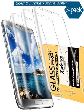Galaxy S7 Edge Screen Protector, Taken [3-Pack][HD Ultra Clear Film] [Full Coverage] PET Screen Protectors