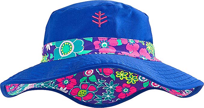 Coolibar UPF 50  Girls' Reversible Surf Bucket Hat - Sun Protective