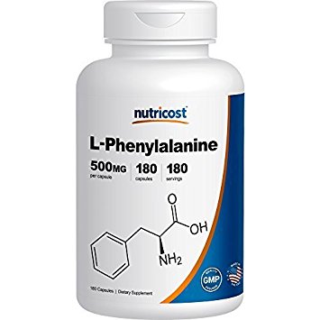 Nutricost L-Phenylalanine 500mg; 180 Capsules