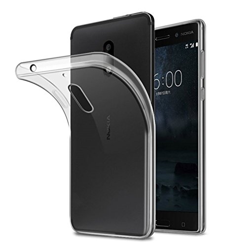 Nokia 6 Case, Nokia 6 Cover, By DN-Alive [Silicone] [Gel] [Transparent] [Clear] [Bumper] [Compatible With Nokia 6 Tempered Glass Screen Protector] [Slim] [Light] Case