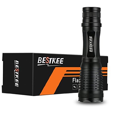 Bestkee F921 Tactical LED Flashlight 800Lumens 5 Mode Torch Light Portable Adjustable Focus Zoom Flashlight Uses High-Quality Cree XM-L2 LED