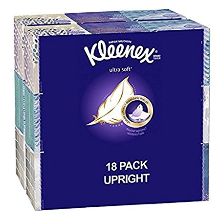 Kleenex Ultra Soft Facial Tissues; 75 Tissues per Cube Box; 18 Count