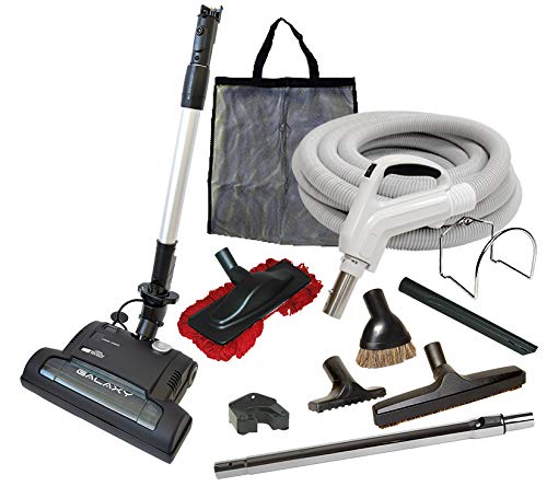 Alder Products Ltd. Galaxy Deluxe Central Vacuum Kit with Hose, Power Head & Wands - Works with All Brands of Central Vacuum Units (35', Black)