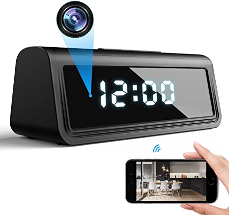 DEXILIO 4K WiFi Spy Clock Camera, Wireless Small Covert Nanny Cam with Night Vision and Motion Detection,Hidden Mini Security Surveillance Camera for Home and Office …