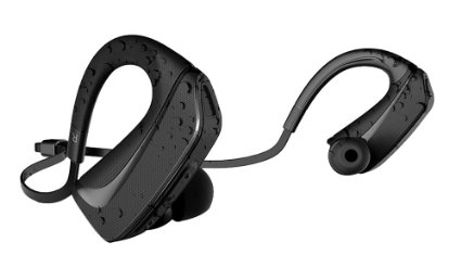 Jarv Pure Fit Sport Wireless Bluetooth Earbuds - Sweatproof and Water Resistant Ear Hook Design Bluetooth Headphones NOW SHIPPING NEW 2016 UPDATED VERSION - Black