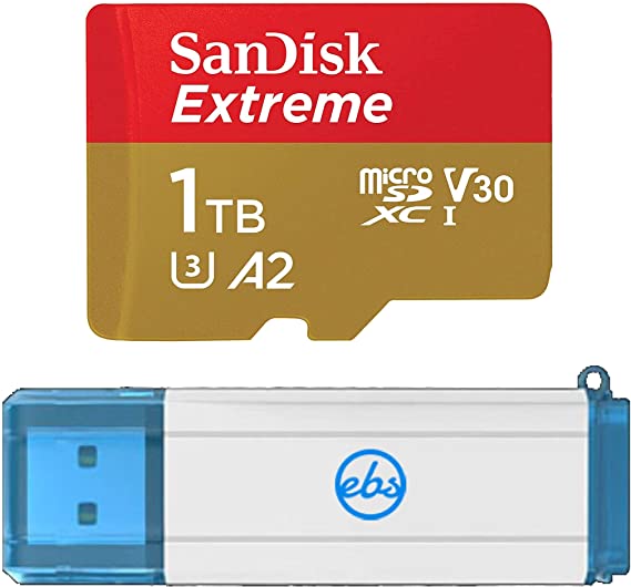 SanDisk 1TB Micro Extreme Memory Card for Samsung Phone Works with Galaxy S20, S20 , S20 Ultra, S20 FE 5G (SDSQXA1-1T00-GN6MN) Bundle with (1) Everything But Stromboli 3.0 SDXC & MicroSD Card Reader