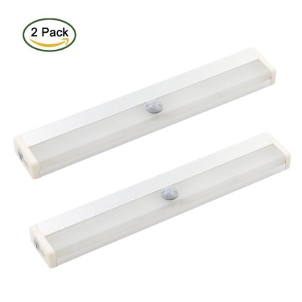 2PCS Silipower No Battery Rechargeable Wireless Motion Sensor LED Night Light, Wall Closet Light, Stick-Anywhere Stair Light. For Under Cabinet,Drawer,Sheds,Pantry,With 3M Adhesive, Magnetic Strip