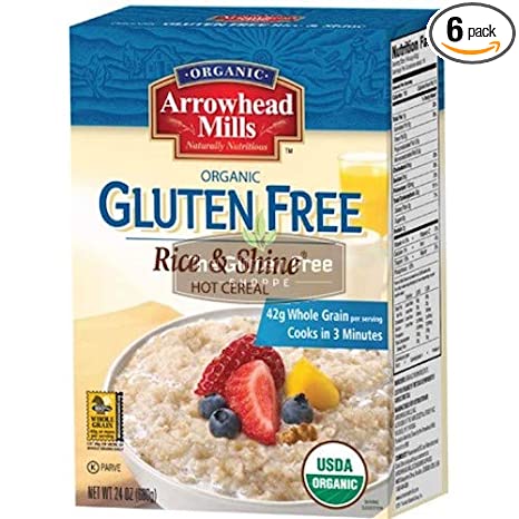 Arrowhead Mills Organic Rice & Shine Hot Cereal, Gluten Free, 24 Ounce Box (Pack Of 6)