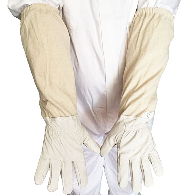 StarSide Beekeeping Gloves, Goatskin Bee Keeping with Vented Sleeves