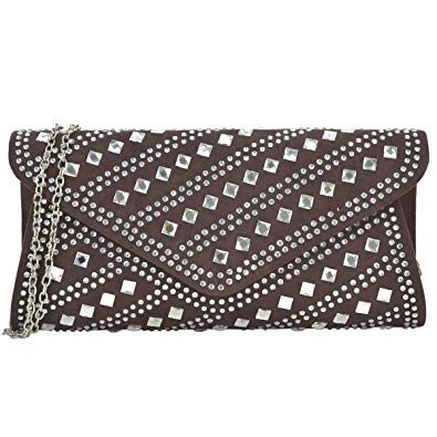 Dasein Rhinestone Evening Bags Glitter Clutch Handbags Studded Envelope Purses for Prom Party Wedding