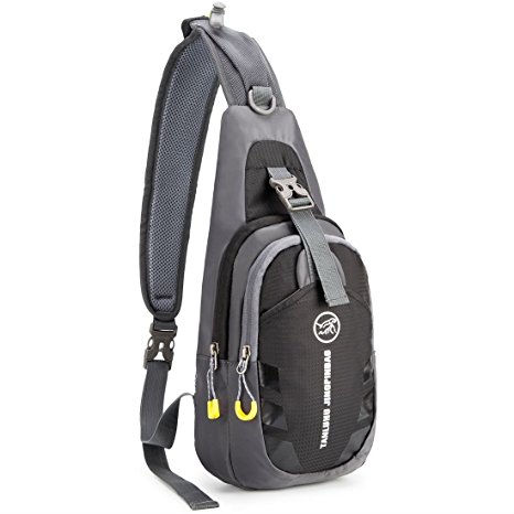 WildX Sling Bag Chest Pack Casual Cross Body Bag with Adjustable Shoulder Strap for Men & Women