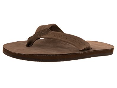 Rainbow Sandals 301ALTS Mens Single Layer Premier Leather Dark Brown Leather Large / 9.5-10.5 D(M) US