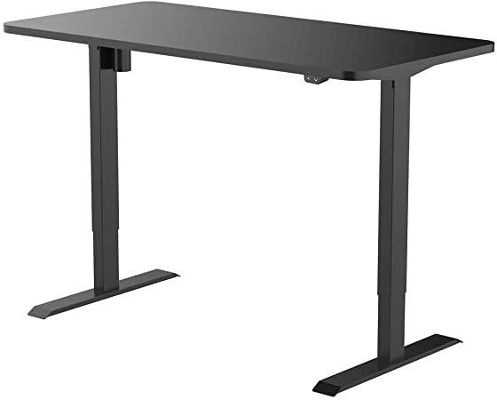 FLEXISPOT Electric Stand Up Desk, 48 x 30 Inches Standing Desk, Home Office Table Height Adjustable Desk (Black Frame   48 in Black Top)