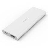 Aukey 3600mAh Portable External Battery Charger Power Bank with AIPower Tech 15A Output for Apple and Android Devices - White