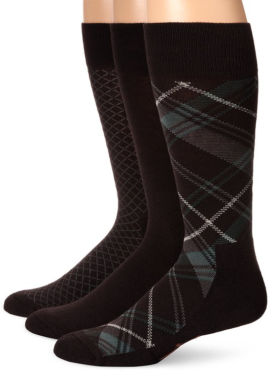 Dockers Men's Three Pack of Cushioned Dress Socks