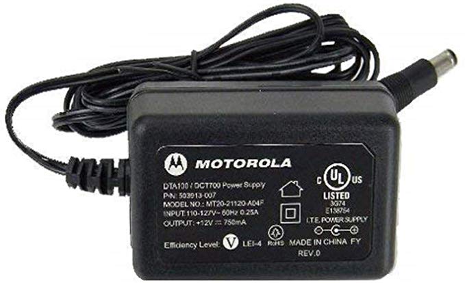 UPBRIGHT 12V 0.75A AC/DC Adapter Compatible with Motorola Cable Modem SB5100 SB5120 SB5101 SB5101U MT20-21120-A00F 503913-004 MT20-21120-A04F 503913-007 DTA100 DTA199 DCT700 12.0V 750mA Power Supply