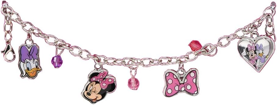 Disney Charm Bracelet with Metal Charms and Jelly Faceted Beads