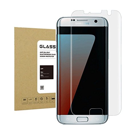 Galaxy S7 EDGE Tempered Glass Screen Protector MaxDemo Edge to Edge Ultra HD 3D Curved Protection Resistant Coated [ Anti-Bubble][Anti-Scratch] Screen Protector for Samsung Galaxy S7 EDGE Clear