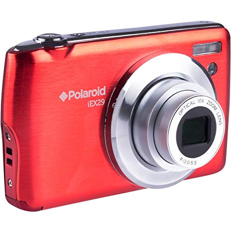 Polaroid IEX29-RED HD 18 MP Optical Zoom Digital Camera with 2.4 Inch Preview Screen, Red