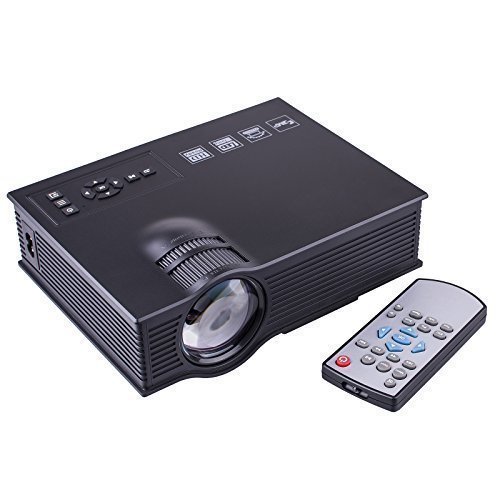 UC40  HD Mini Pico 130" Mini LED Projector, 800lumens AV A/V USB & SD HDMI VGA Projector