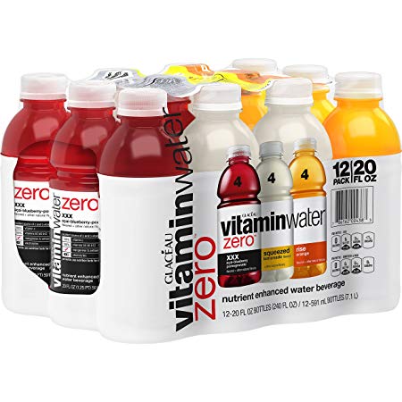vitaminwater zero variety pack nutrient enhanced water w/ vitamins, 20 fl oz, 12 Pack,