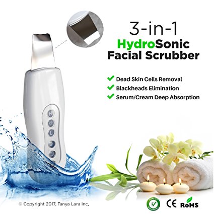 Facial Spatular Cleaner, Face scrubber, Blackhead Remover, Gentle Water Microdermabrasion, Skin Rejuvenation