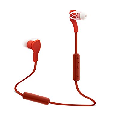 GizmoVine Bluetooth 4.1 Sports Earphone Wireless Headphone Headset With Microphone Sports Jogging Running Gym Exercise for iPhone iPad Samsung Smartphone Tablet Red