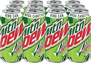 Mountain Dew Soft Drink, 473 mL Cans, 12 Pack