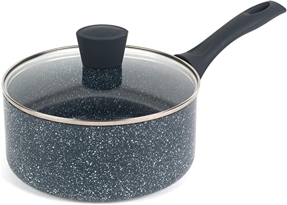 Russell Hobbs RH00846EU Blue Marble 20 cm Non-Stick Saucepan, Pressed Aluminium