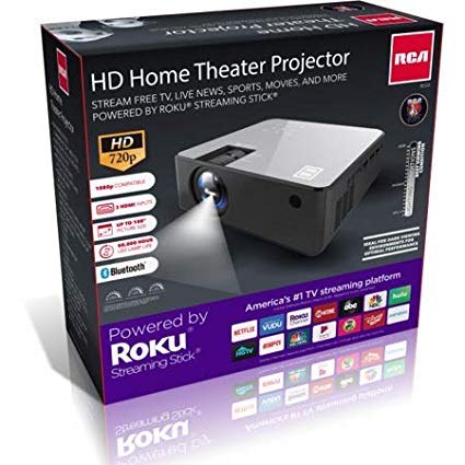 RCA RPJ-133 720p Home Theater Projector (Includes Roku Streaming Stick)